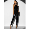 Čierny overal BLUSH so strieborným náhrdelníkom