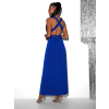 Kráľovsky modré elegantné šaty BEATRICE s viazaním
