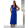 Kráľovsky modré elegantné šaty BEATRICE s viazaním