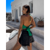 Tmavě zelený lesklý elegantní top LAURELS (Veľkosť ONESIZE)
