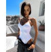 Bílé žebrované body BOLTANY (Veľkosť M/L)