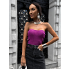 Fialový rebrovaný top KARPANY