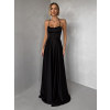 Čierne dlhé elegantné šaty CELLINES