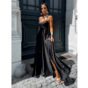Čierne dlhé elegantné šaty CELLINES