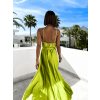 Neón zelené elegantné dlhé šaty FAIRYTALE