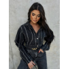 Čierna krátka denim bunda SPARKYS