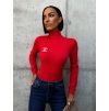 Červený svetřík CATENY s roláčkem (Veľkosť ONESIZE)