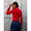 Červený svetřík CATENY s roláčkem (Veľkosť ONESIZE)