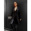 Černý elegantní kabát NUTRYD s knoflíky (Veľkosť ONESIZE)
