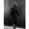 Černý elegantní kabát NUTRYD s knoflíky (Veľkosť ONESIZE)