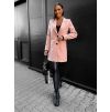 Starorůžový flaušový kabát NOAM s knoflíky (Veľkosť ONESIZE)