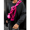 Černá oversized mikina OTOS s kabelkou (Veľkosť ONESIZE)