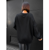 Černá oversized mikina OTOS s kabelkou (Veľkosť ONESIZE)