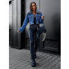 Modrá denim bunda GIRASOL se stříbrnými detaily (Veľkosť M/L)