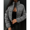 Bíločerná crop bunda LUPACAURS (Veľkosť M/L)
