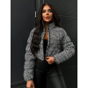 Bíločerná crop bunda LUPACAURS (Veľkosť M/L)