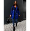 Královsky modrý kabát SUBAT na knoflíky (Veľkosť ONESIZE)