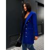 Královsky modrý kabát SUBAT na knoflíky (Veľkosť ONESIZE)