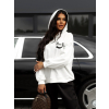 Biela oversize mikina HELLEB 80% bavlna
