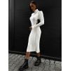 Bílé svetrové šaty MOSCA (Veľkosť ONESIZE)