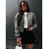 Šedá bomber bunda HAVVA (Veľkosť ONESIZE)