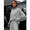 83394 4 bile elegantni flitrovane kalhoty muge