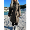 Khaki stylová parka AMBITIONS (Veľkosť S)
