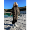 Khaki stylová parka AMBITIONS (Veľkosť S)