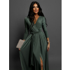 Khaki dlhé elegantné šaty JOELLIAN