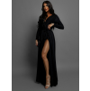 Čierne dlhé elegantné šaty JOELLIAN
