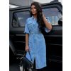 Světlomodré denim šaty CIBRINA (Veľkosť M/L)