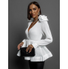 Bílá elegantní halenka OTOGAR s volány (Veľkosť M/L)
