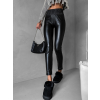 Černé latex legíny VIRBIUS s push-up efektem (Veľkosť L/XL)