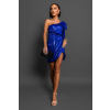 Kráľovsky modré koktailové šaty QUIRINUS s flitrami