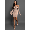 Hnedé svetrové šaty TAMAM s volánom