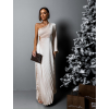 Béžové společenské dlouhé šaty KYBELA (Veľkosť ONESIZE)
