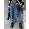 Světle modré cargo denim kalhoty LONDERS (Veľkosť L)