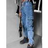 Světle modré cargo denim kalhoty LONDERS (Veľkosť L)