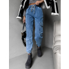 Světle modré cargo denim kalhoty LONDERS (Veľkosť L)