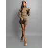 Béžové džersejové šaty SYRINX s oddelenými rukávmi