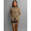 Béžové džersejové šaty SYRINX s oddelenými rukávmi
