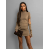 Béžové džersejové šaty SYRINX s oddelenými rukávmi