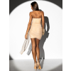 Tmavo béžové koktailové šaty CAYLLE