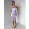 Fialové koktailové šaty WAMPRI s trblietavým ramienkom