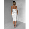Biele koktailové šaty WAMPRI s trblietavým ramienkom