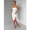 Biele koktailové šaty WAMPRI s trblietavým ramienkom