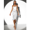 Biele koktailové šaty WAMPRI s trblietavým ramienkom