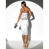 Biele koktailové šaty WAMPRI s trblietavým ramienkom