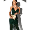 Smaragdové elegantné šaty AGUILO s flitrami