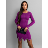 Fialové elegantné šaty MENIS